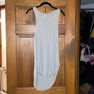Grey high/ low sleeveless racer back top